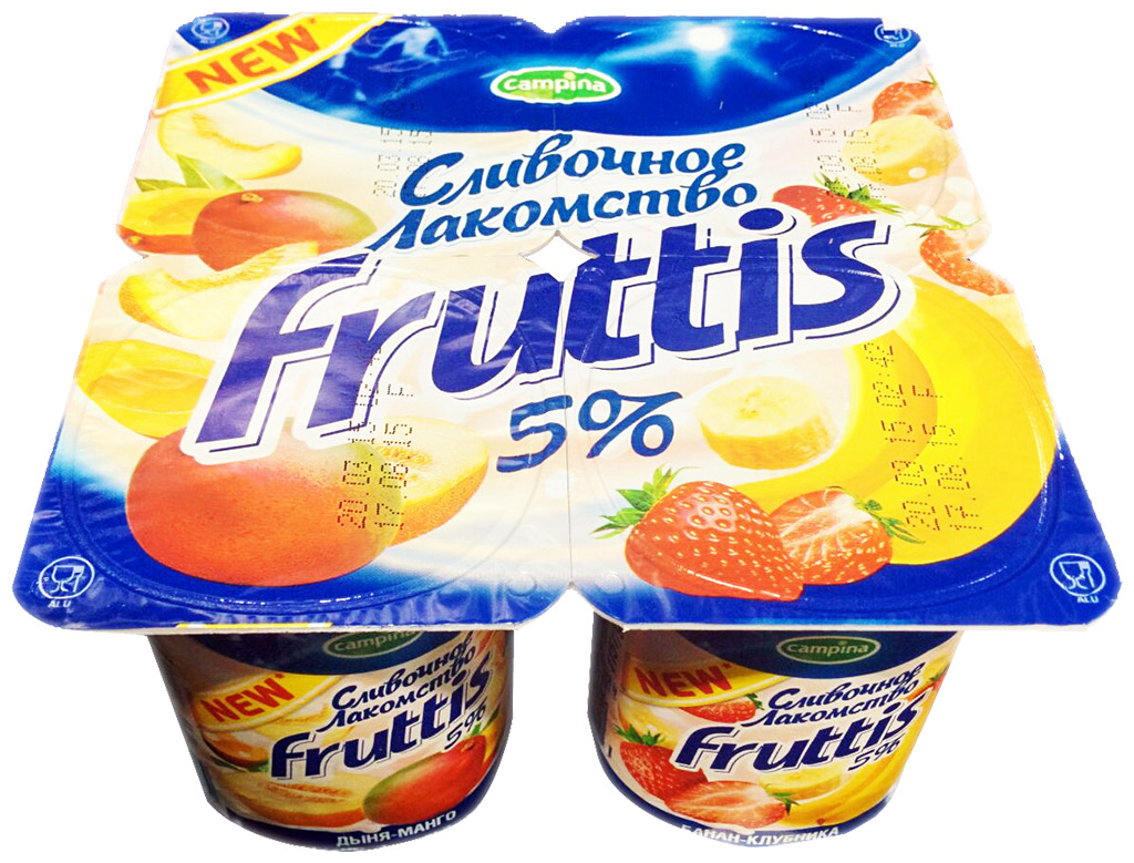 Fruttis Strawberry Melon Banana Mango 115 gr Eurocheese
