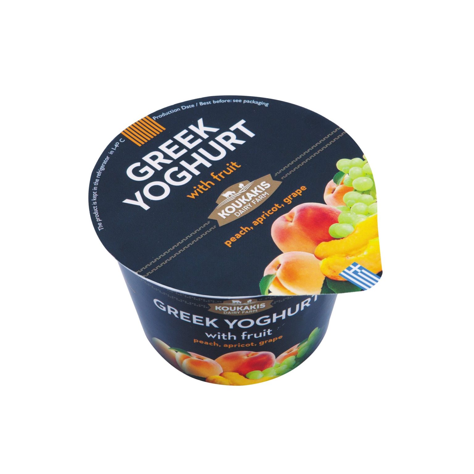 Greek Yoghurt 2 with peach, apricot & grape 170 gr Eurocheese